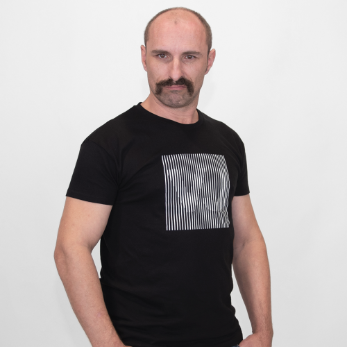 Pánské triko VJ MAFIA - fluorescenční design VJ Interference, svítí ve tmě