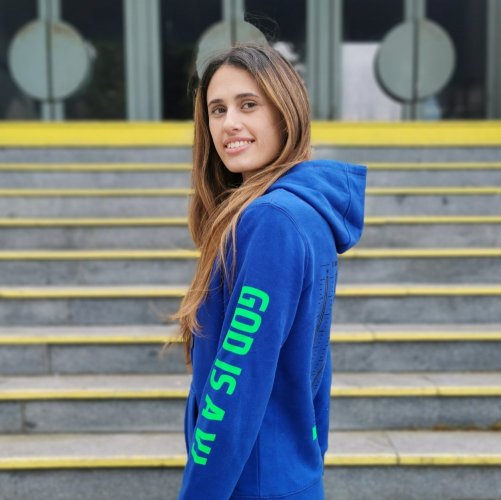 Women´s zipped Hoodie The Godfader - Royal Blue - Size: M