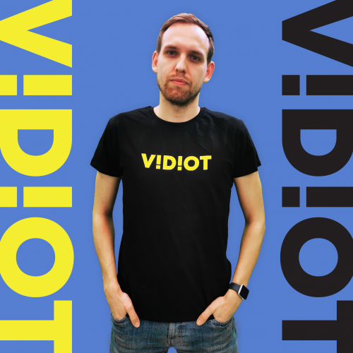 Men´s T-shirt VIDIOT - Size: M