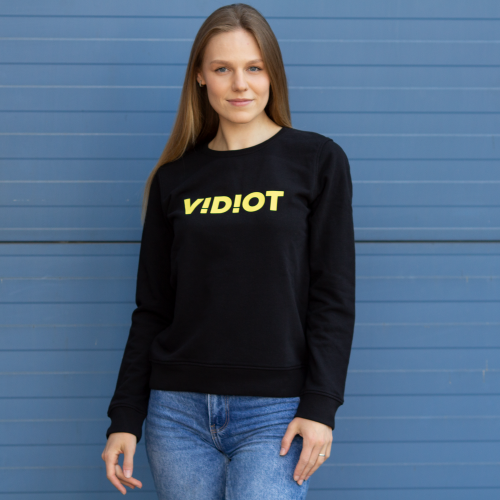 Women´s Sweatshirt VIDIOT, black - Size: M